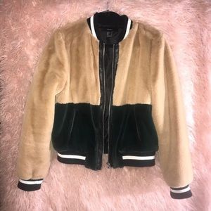 Women’s furry bomber